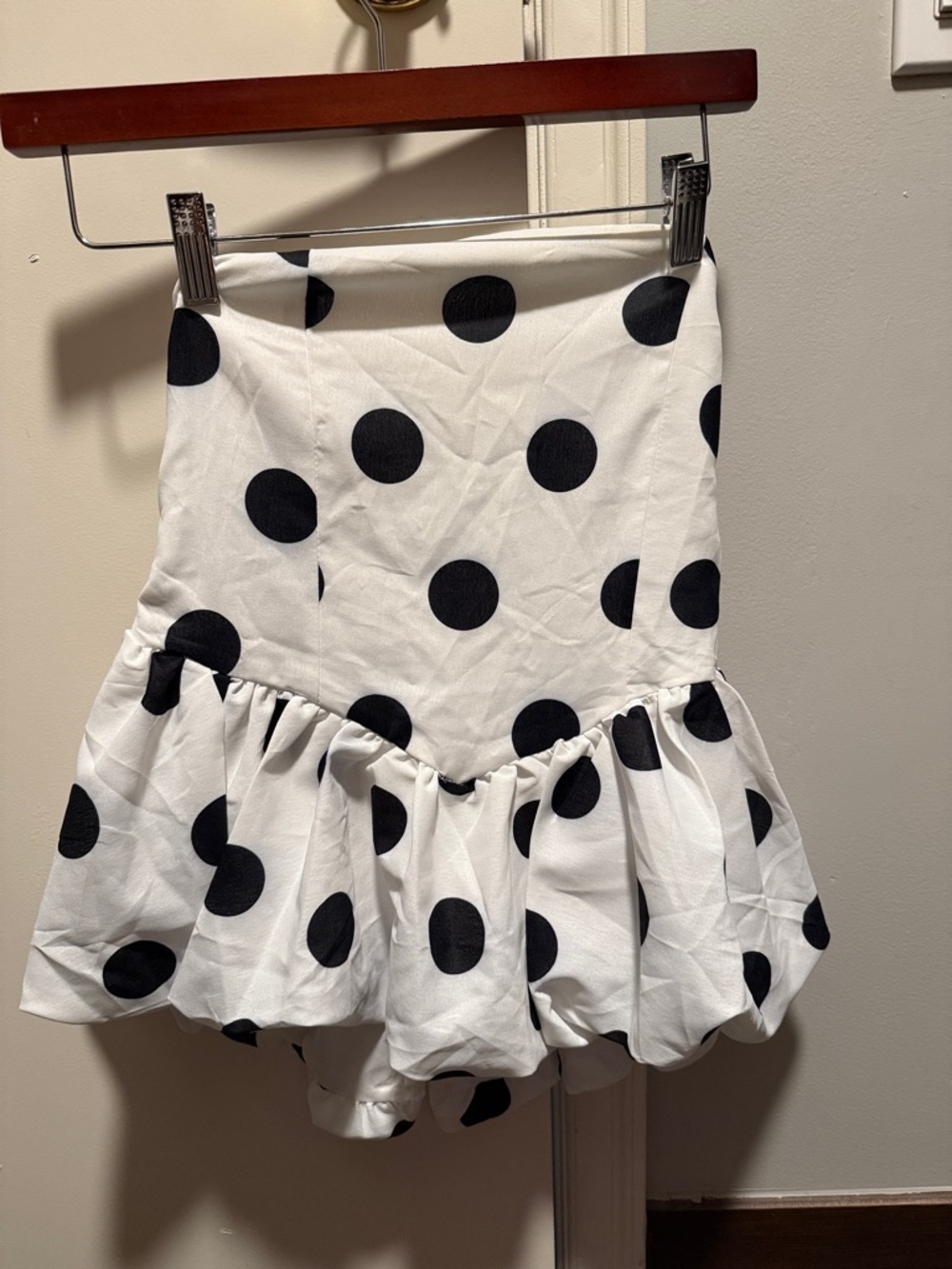 Anthropologie Polka Dot Bubble Hem Top